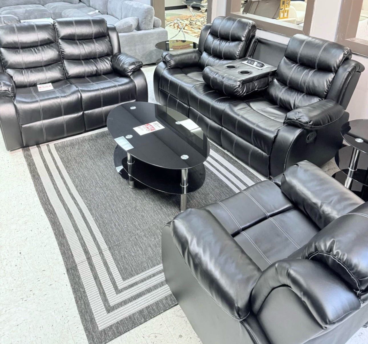 NEW LIVING ROOM SET RECLINING SOFA, LOVESEAT, OPTIONAL RECLINER, FREE DELIVERY PAY UPON ARRIVAL