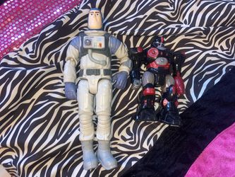 Buzz lightyear and Hap-p-Kid M.A.R.S. (Motorized Attack Robo Squad) 7" Walking Robot Cybotronix
