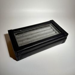Premium Luxury Ring Display Case Leather / Glass / Wood