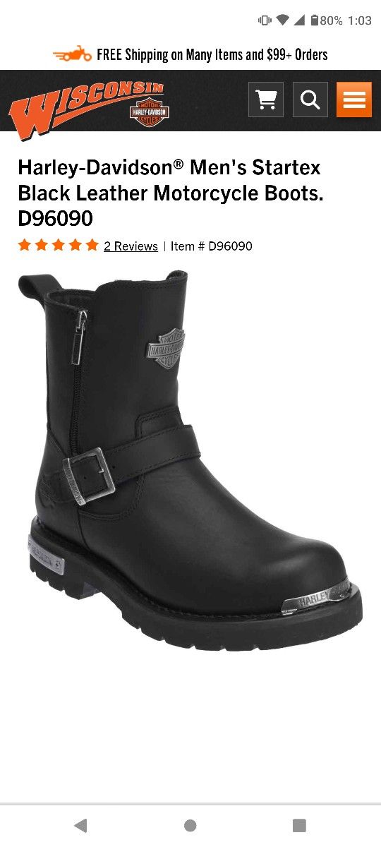 HARLEY DAVIDSON BOOTS SIZE 13 New Startex