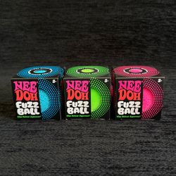 NEEDOH THE VELVET SQUEEZE FUZZ BALL SET OF 3