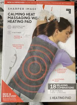 CALMING HEAT 12 in. × 24 in. Massaging Weighted Heating Pad