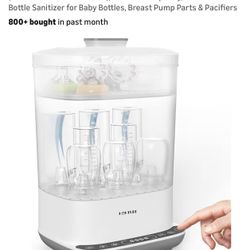 HAUTURE Bottle Sterilizer and Dryer, 6-in-1 Baby Bottle Sterilizer (Esterilizador de Biberones), 10 Bottles Capacity, Electric Steam Bottle Sanitizer 