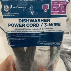 Dish Washer Power Cord 7ft 9 Inches Long 