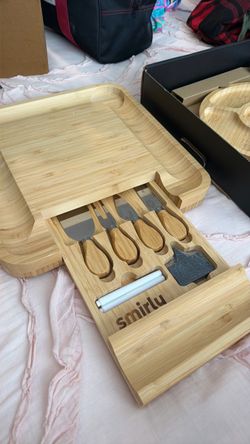 Smirly Charcuterie Board Set with Drawer