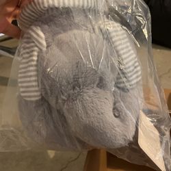 Brand: H·H Hapii Home H·H Hapii Home Baby Blanket with Easter Basket, 35×30 inch Blanket, Baby Gift Basket,Swaddling Blanket, Grey Elephant