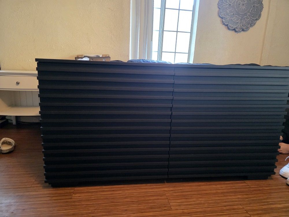 Solid Wood Dresser Matte Black