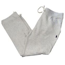 POLO RALPH LAUREN DOUBLE KNIT JOGGER GRAY SWEATPANTS MEN SIZE LARGE 