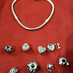 Pandora Bracelet $30  & Charms $15 Each