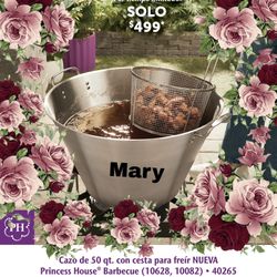 CAZO DE 50 Qt. CON CANASTA DE ACERO INOXIDABLE PRINCESS HOUSE