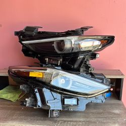 COMPLETE! 2019-2025 MAZDA 3 ADAPTIVE LED LEFT DRIVER AND RIGHT PASSENGER SIDE HEADLIGHT OEM