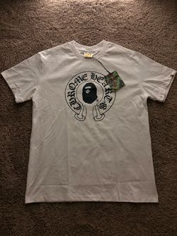 BAPE x Chrome Hearts Collab White T-Shirt
