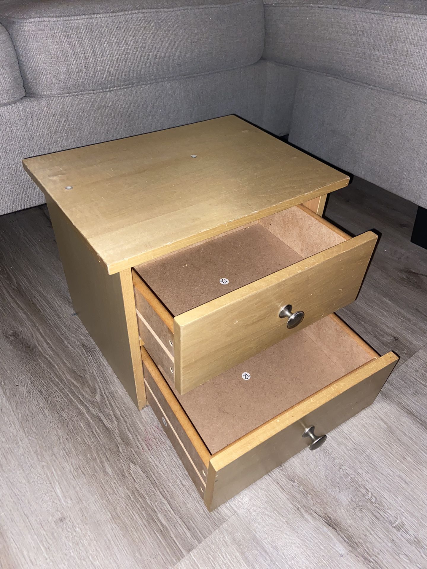 Small Wooden Stackable 2 Drawer Organizer