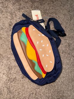Kids Hamburger Crossbody Bag with Tags