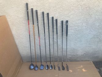 Various Left Handed Golf Clubs