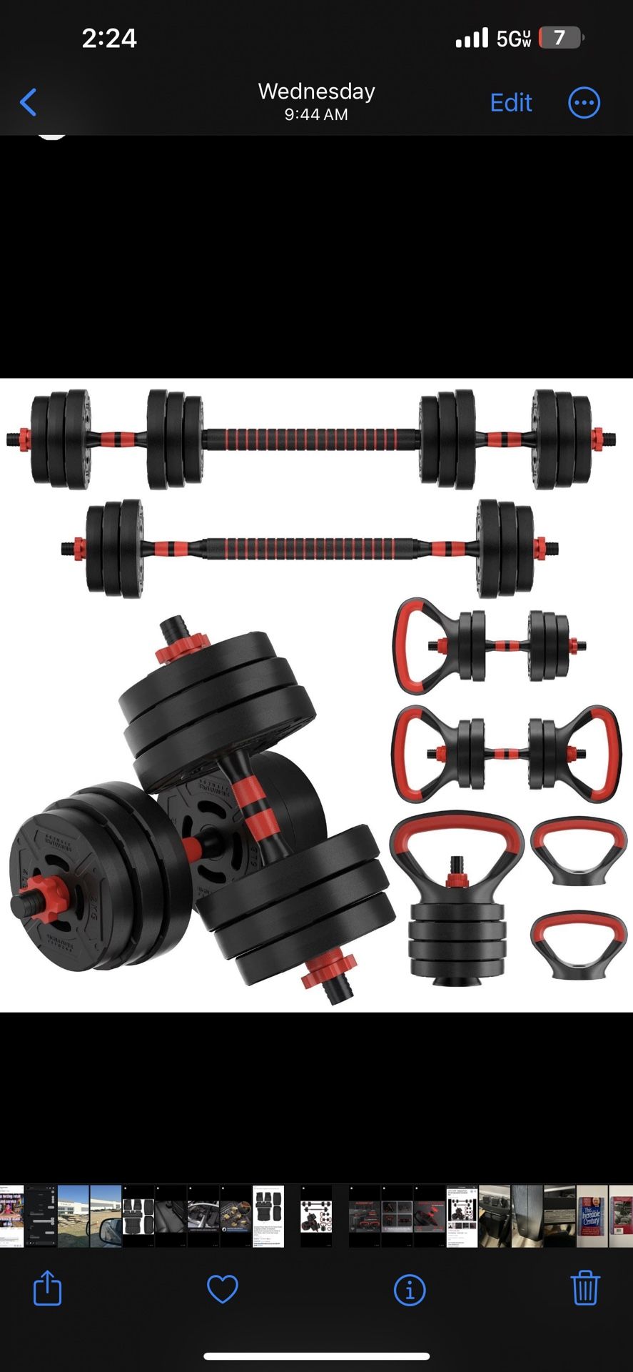 BalanceFrom 60LB Adjustable Dumbbell Set