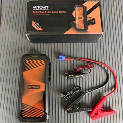 Autowit Super Capacitor Jump Starter, 12V Batteryless Portable Jump Box, Jumper Cables 