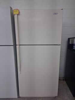 Cream color whirlpool fridge