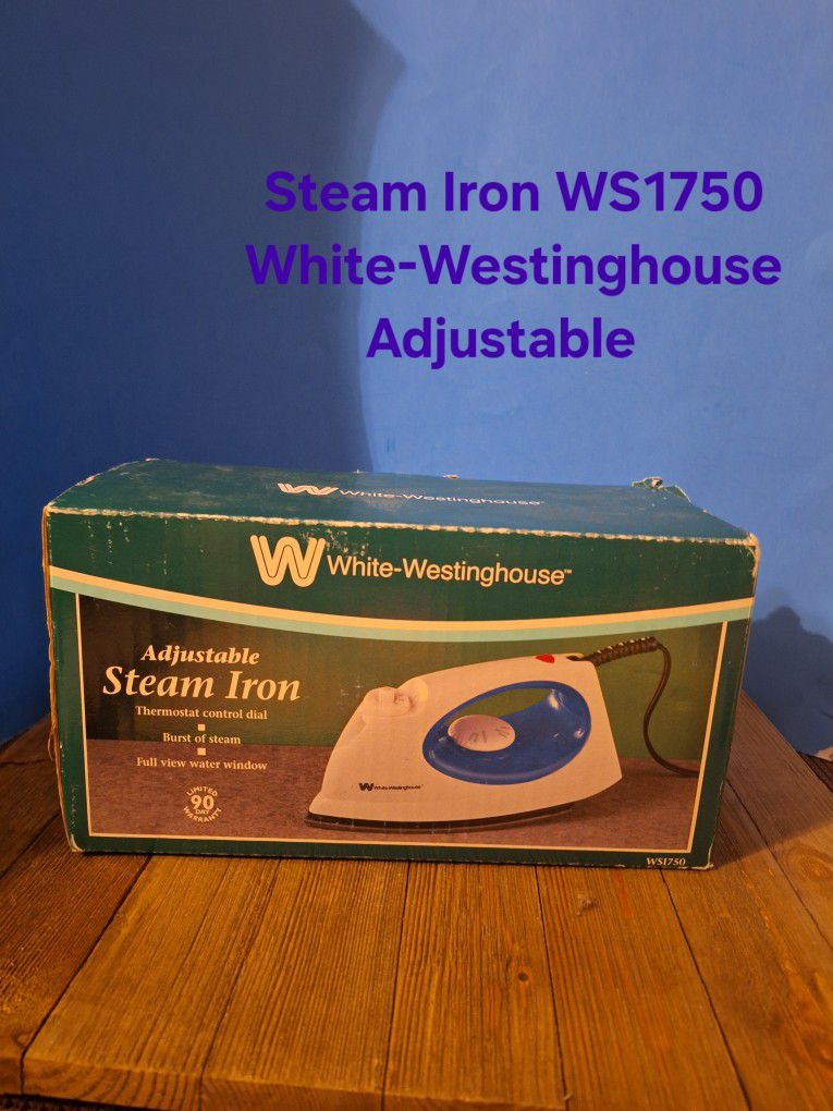 Steam Iron WS1750 White-Westinghouse Adjustable Brand New-$20.00