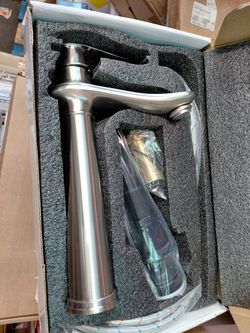 Aklfgn Bathroom Vessel Sink Faucet With Drain In Brushed Nickel