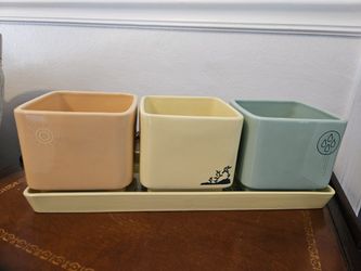 3piece ceramic Planter Set 