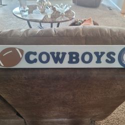 DALLAS COWBOYS HANGING WOODEN SIGN 