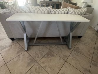 Wood Hallway Table Custom Painted