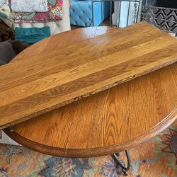 Circa 1990.  Kincaid Pewter and Mahogany Table  and 6 Chairs