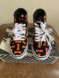 Vans Off The Wall Thrasher Skate Sk8 High Top Size 5.5 Youth