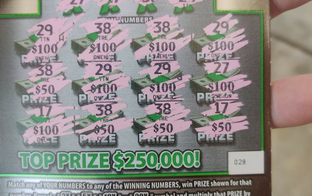 $1000 lottery scratch off ticket