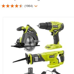 RYOBI

ONE+ 18V Lithium-Ion Cordless Combo Kit (3-Tool) with (1) 1.5 Ah Battery and Charger

BRAND NEW