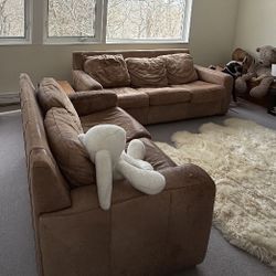 Free Leather Couch Sofa And Loveseat Set