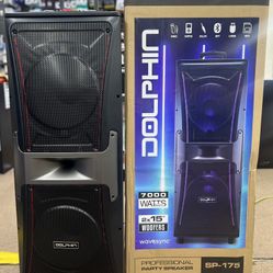 Dual 15” 7000W Extra Bass Professional Party Speaker with Wavesync