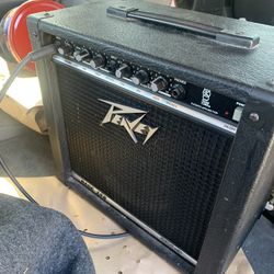 PEAVEY AMP AND IBANEZ ELECTRIC GUITAR