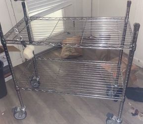 Cart  on wheels like new NSF