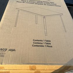 New In Box Cosco Wood Folding Table