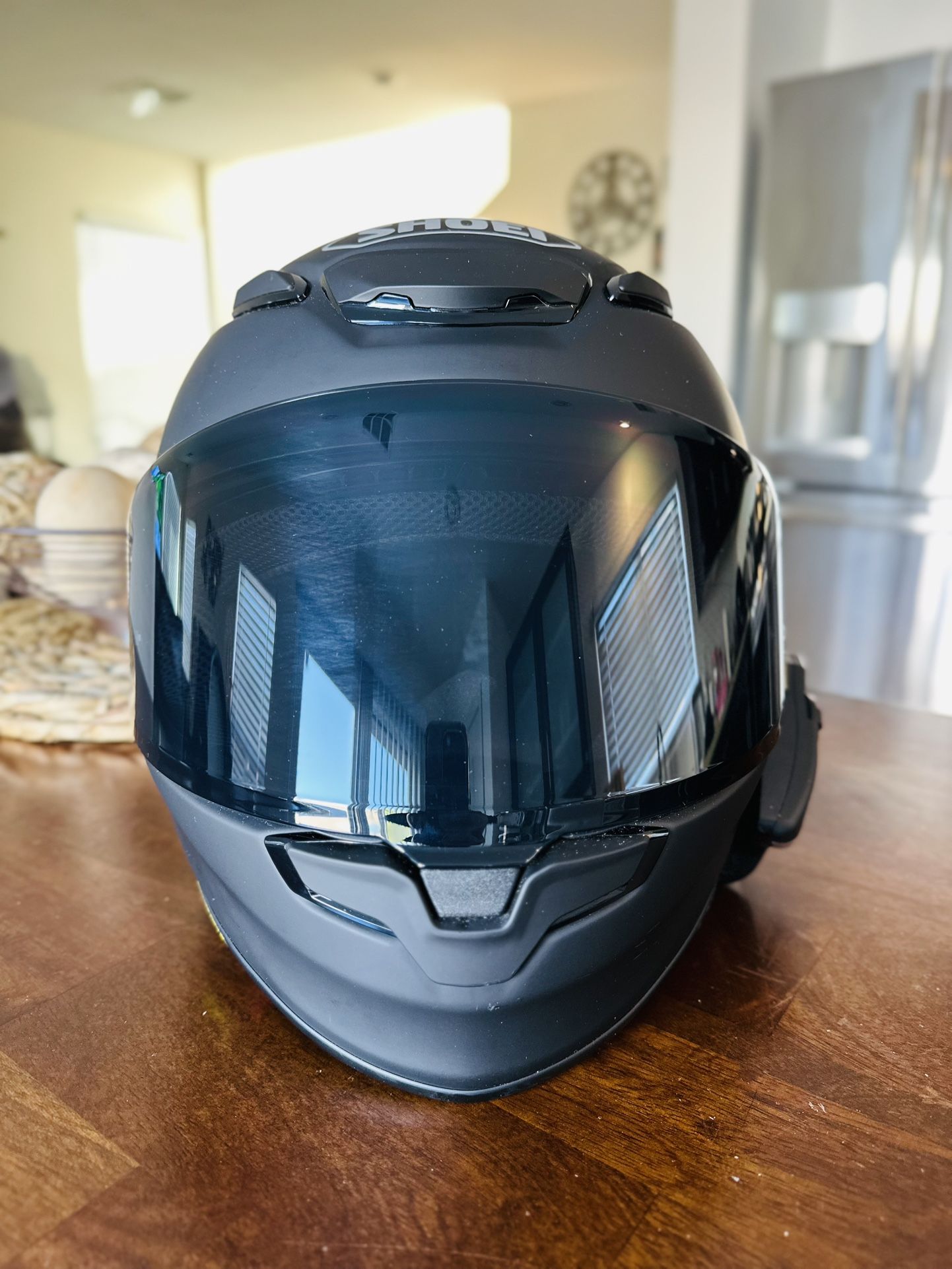 Shoei RF 1400 Matte Black Racing Motorcycle Helmet Size XL w/Sena