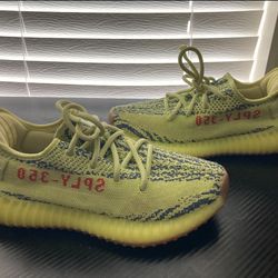 Size 5 Men's Adidas Yeezy Boost 350 V2 (semi Frozen Yellow)
