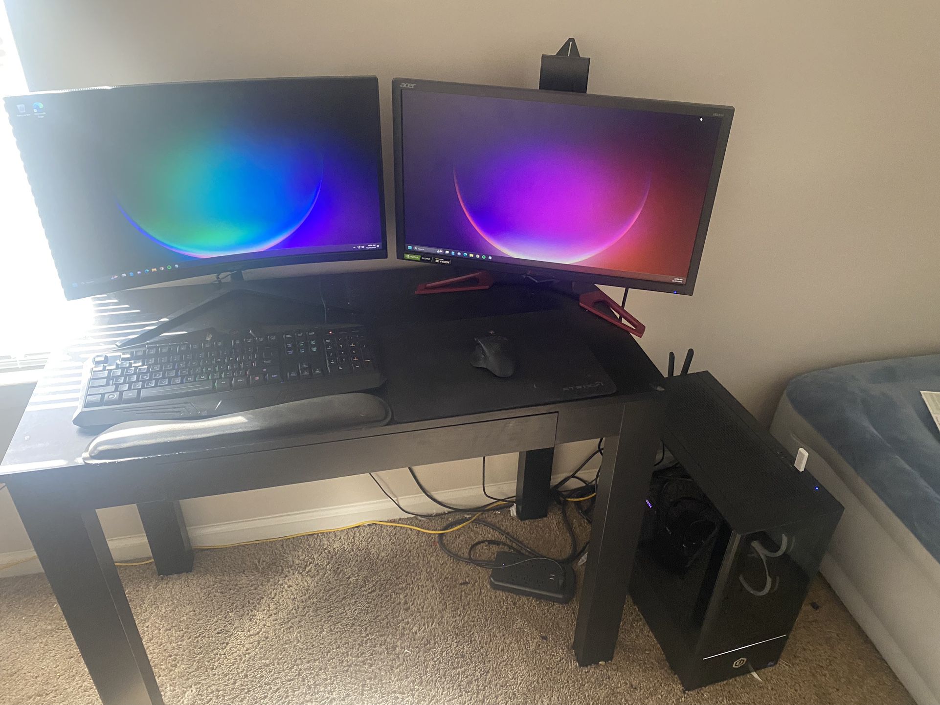Cyber Power Pc With 3060TI With Monitors 