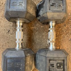 Set Of 35lbs Dumbells 
