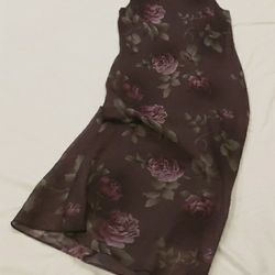 Purple Floral Sleeveless Maxi Dress Size: 6