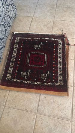 Old Oriental Camel Bag-- with five pictures standing animals/horses.