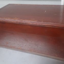 Handmade solid wooden box - $25