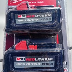Milwaukee M18  REDLITHIUM HIGH OUTPUT XC 6.0 Ah battery