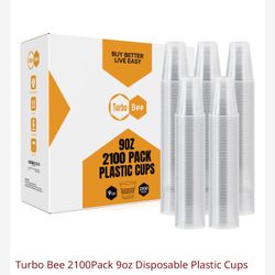 9 oz clear cups- no lids