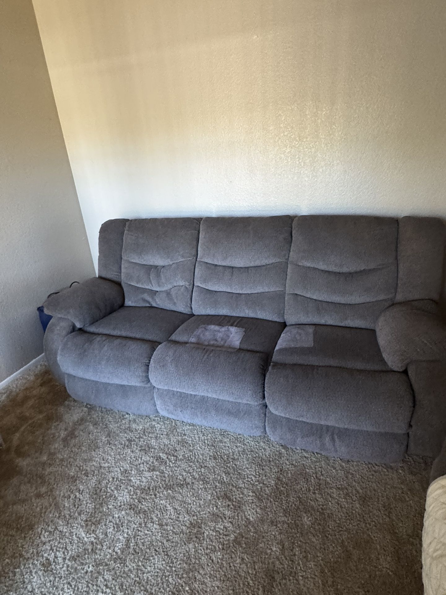 3-Seater Reclining Couch β Comfy, Clean, and Includes Cover