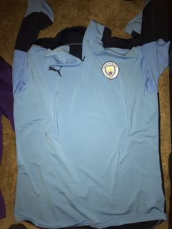 Manchester city authentic training gear half zip jacket fleece XL