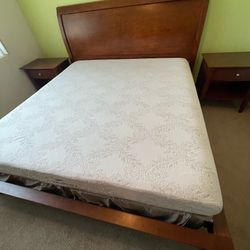 King Platform Bed and Mattress