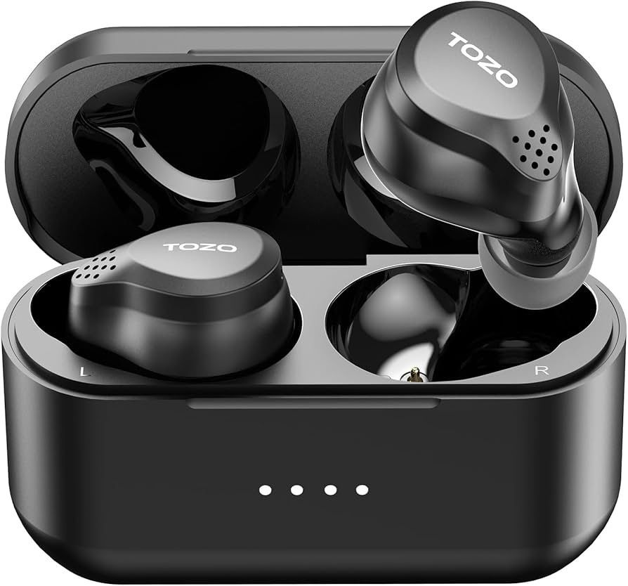 TOZO NC7 All-Function Hybrid Active Noise Cancelling Wireless Earbuds, Bluetooth 5.3 Headphones with Ultra Long 72H Playtime, in-Ear Detection, App Cu