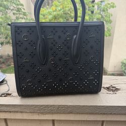 NEW 2025 Luxury Spiked Red Black Leather Crossbody large Bag LOOK Empire